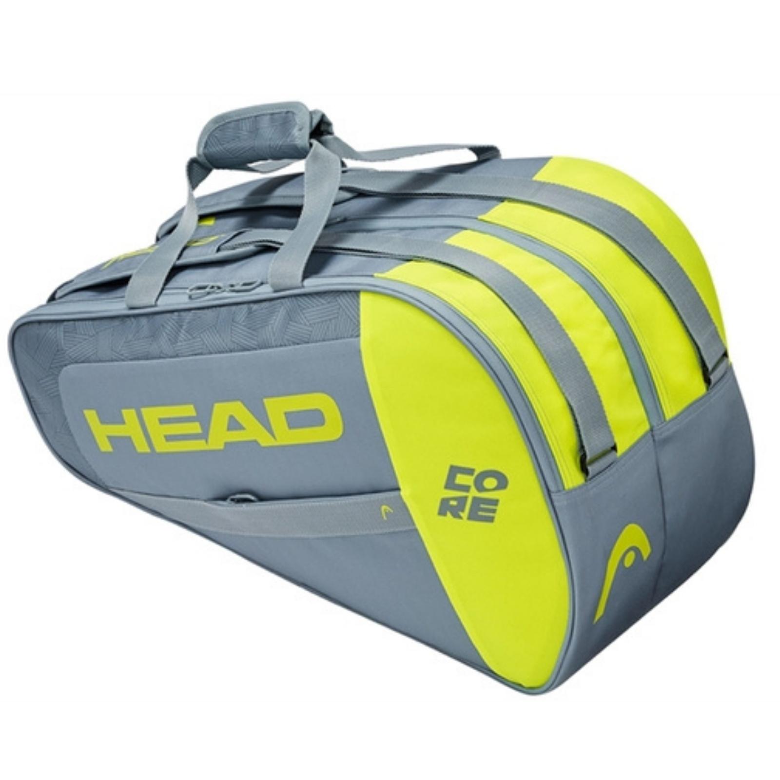 Head Core Combi | Padeltaske i grå og gul