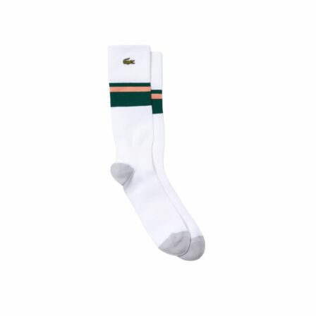 Lacoste Sport Compression Zone Striped Socks 1-pack White/Pink