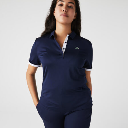 Lacoste Breathable Dame Polo Shirt Navy