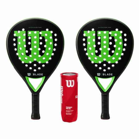Wilson Padel Pakketilbud (Wilson Blade Team V2 + Wilson Padel X3) - OLD