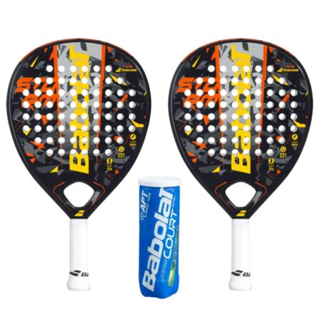 Babolat Padel Pakketilbud (Babolat Storm 2023 + Babolat Court Padel X3) - OLD