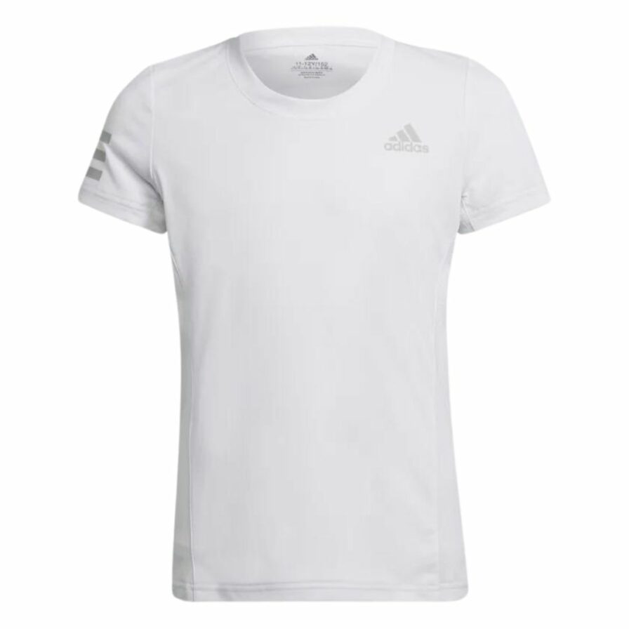 Adidas Girls Club TShirt White Junior ⇒