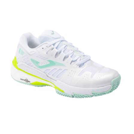Scarpe Da Tennis E Paddle Joma T.Master 1000 Lady – Bianco/celeste, Taglio Misto PU E Nylon, Suola Gomma DIN-100