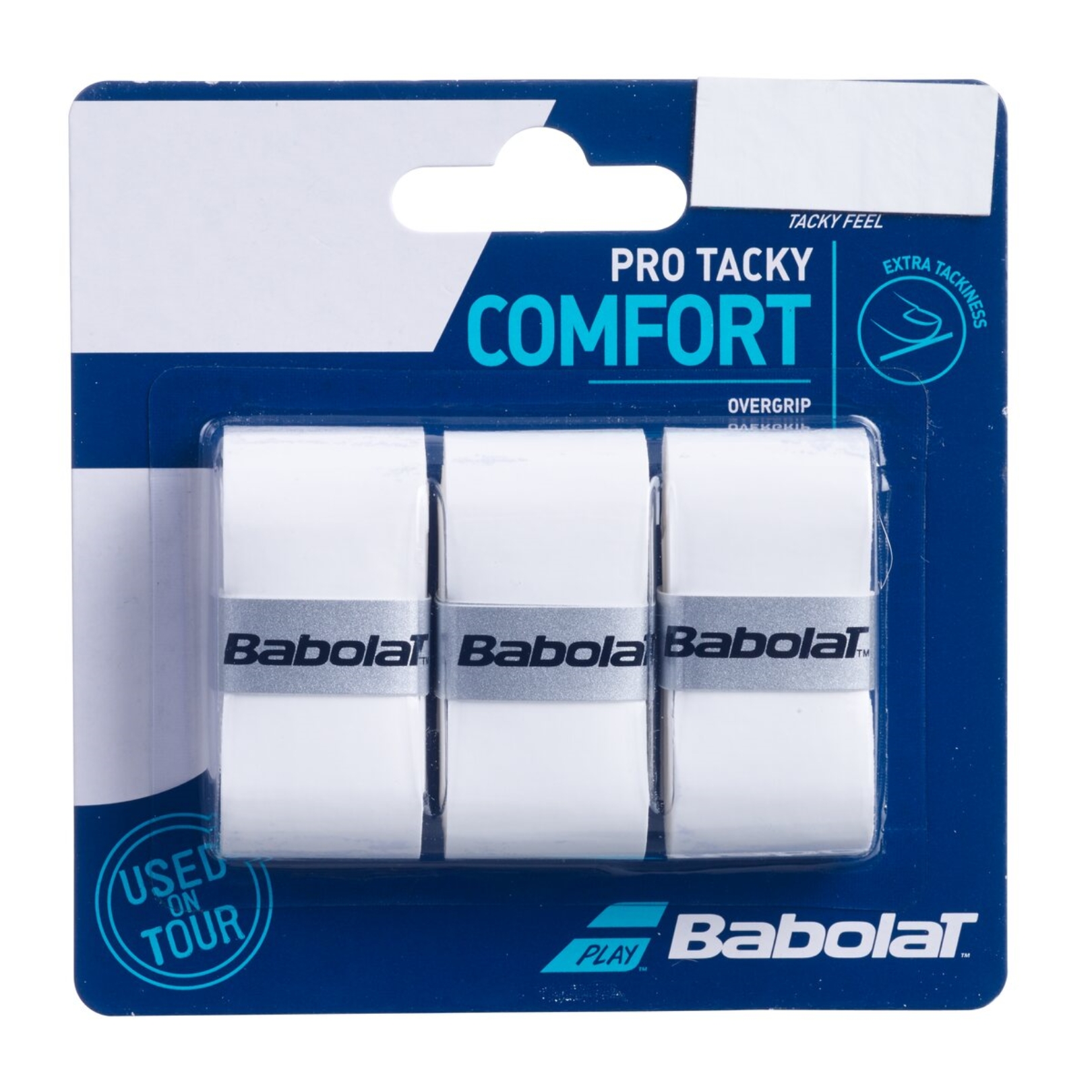 Babolat Tamburo Overgrips Pro Tacky X60 – 60 Sostituzioni Per Impugnatura Pala Da Paddle – Bianco