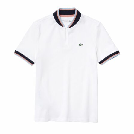 Lacoste Sport Fit Stretch Piqué Women Polo White/Navy Blue - OLD