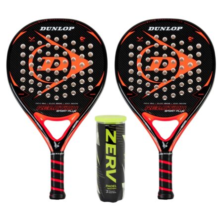 Dunlop Padel Pakketilbud (Dunlop Reaction Sport Plus Orange + ZERV Padel Master+) - OLD