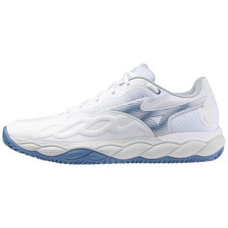 Mizuno Wave Enforce Court CC Women White/Parisian Blue - OLD