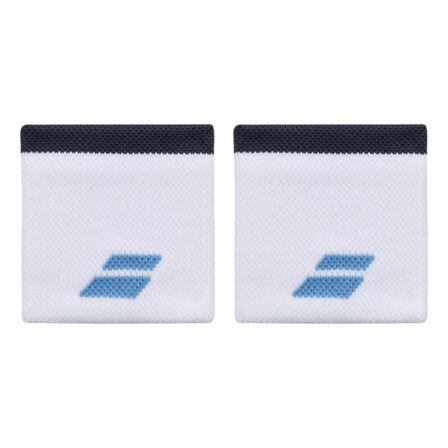 Babolat Logo Wristband White/Drive Blue