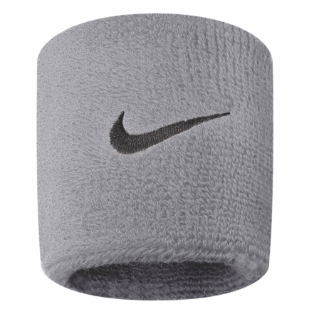 Nike Swoosh Wristbands 2-Pack Matte Silver/Black