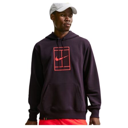 Nike Court Slam Dri-FIT Fleece Hoodie Burgundy Ash