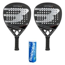 Bullpadel Padel Sæt (2 x Bullpadel Vertex 03 CMF X + Babolat Court Padel X3 3 stk.)