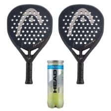 Head Padel Sæt (2 x Head Extreme Touch + Head Padel Pro+ 3 stk.)