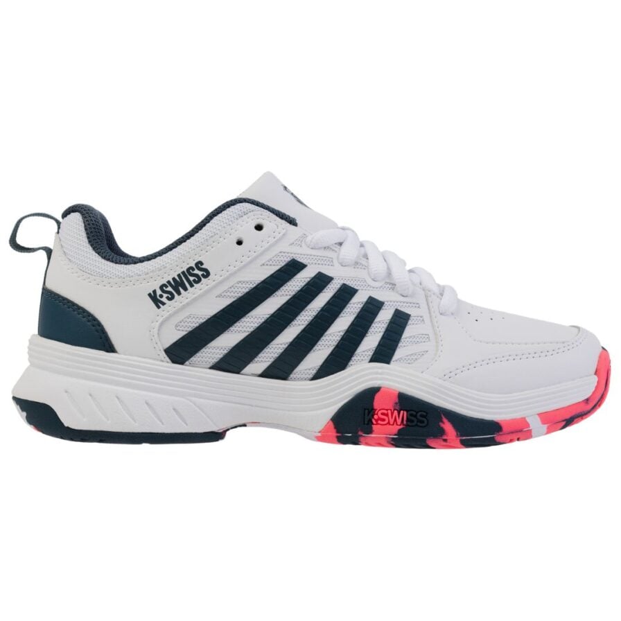 K-Swiss Court Express 2 Junior White/Stargazer/Neon Blaze